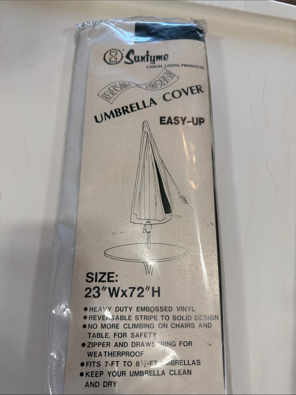 Suntyme Umbrella Cover Easy-Up in white/Green